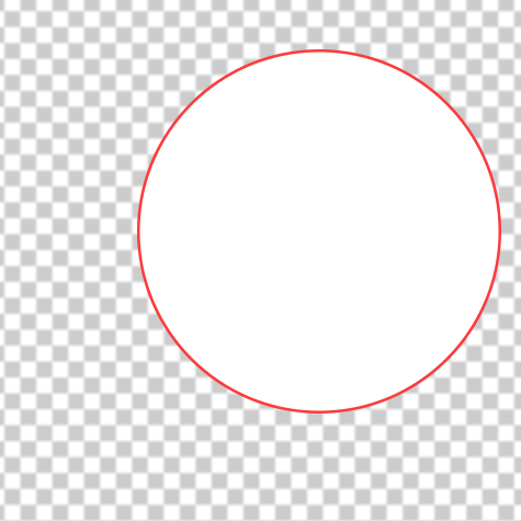 An image of a circle surrounded by transparent space
