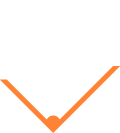 The bottom half of an orange border on a diamond