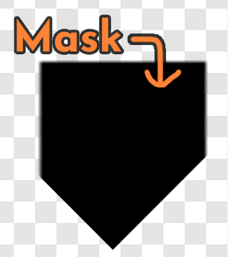 A gif putting together a masked image, a foreground, and a background to get a final image where the masked image extends above the background and smoothly fades out at the top
